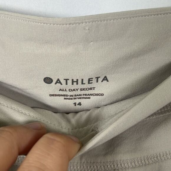 Athleta Beige All Day Skort Sz 14 - Picture 3 of 7